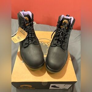 Black Steel Toe Boots